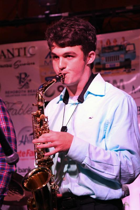Cape Jazz Band member Will Warick wails on the sax at the Youth Jazz Appreciation Night at Bethany Blues Wednesday, Oct. 10. DAN COOK PHOTO