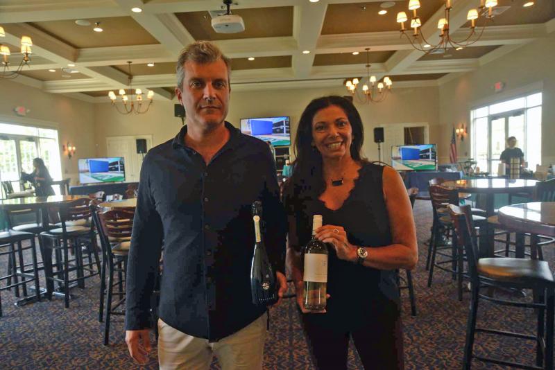 Before the rooms at Independence were full of guests, event Chair Stacy LaMotta paused for a photo with Manfredo San Bonfacio, a wine maker from Tuscany. SoDel Wine and food