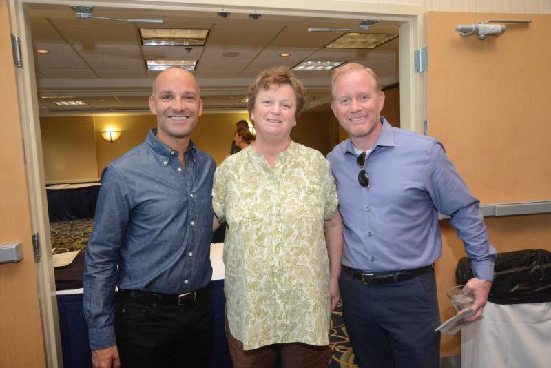 Chatting at the event are (l-r) Jason Abela, Christin Stanley and Sam Steward. All Saints’ Celebration 2018