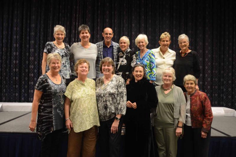 The Celebration 2018 organizing committee gathered for a photo at the event. Shown standing in back are (l-r) Co-chair Gerri Stephenson, Kay Jernigan, Joseph Cascio, Gail McDermott, Kit McNeilly, Gloria Walls and Frederica Noland. In front are Co-chair Dorsey Johnson, Christin Stanley, Joyce Rocko, Serena Miles, Carolyn Walsmith and Priscilla Smith. All Saints’ Celebration 2018