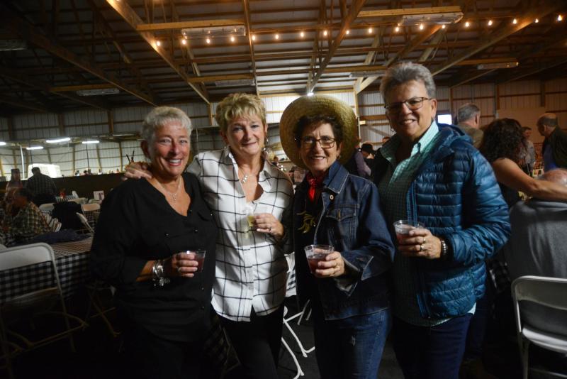 Having fun at the Barn Dance are (l-r) Denise Centinaro, Barbara Fitzpatrick, Sandy Oropel and Linda Frese. SDTR Barn Dance
