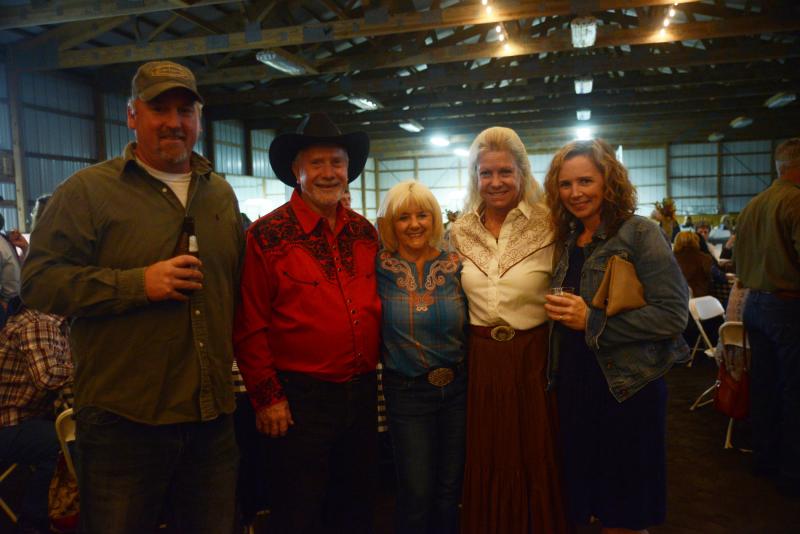 Barn Dance attire was worn by some, casual by others. Shown are (l-r) Eric Joseph, Johnny Martin, Beverly White, Terri Martin and Katie Joseph. SDTR Barn Dance