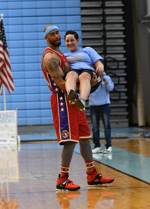 Tomahawk aka TJ Stukes plays his own form of defense on Delaware State Police officer Katie Koff of Troop 7.