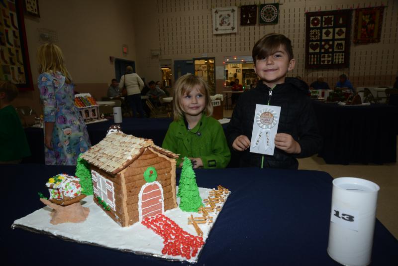 Third place in the family category was won by Lucy and Lincoln Dye with their entry, A Cozy Christmas. Gingerbread Contest