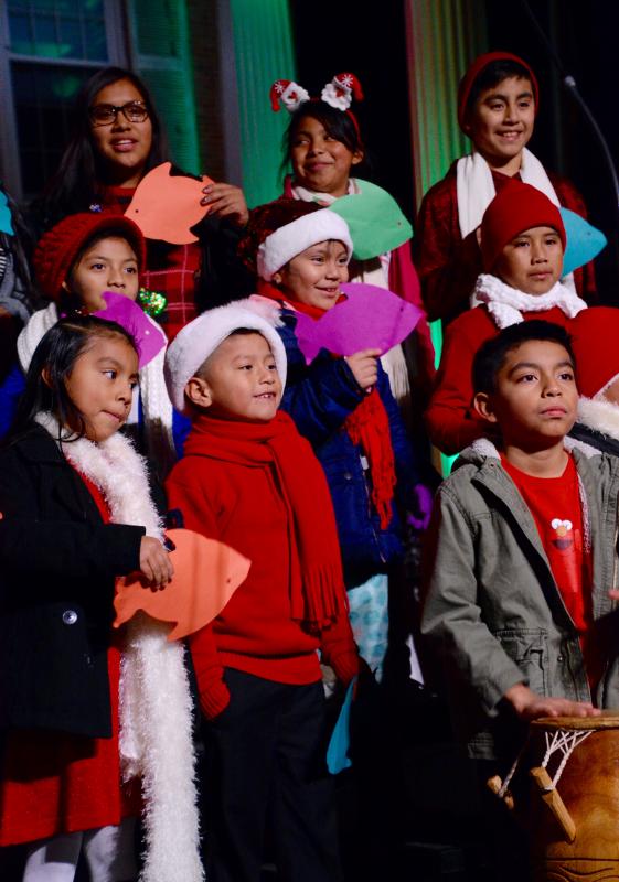 The Children’s Choir of St. Michael’s Catholic Church is always a favorite at Caroling on the Circle.
