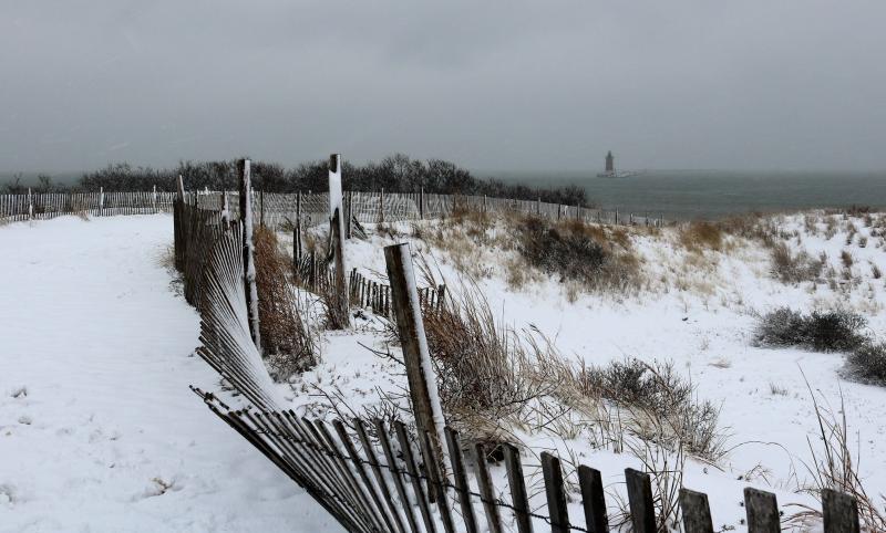This view at Cape Henlopen State Park, shown here in a photo by Margaret Porter of Lewes, never gets old, especially in the snow.