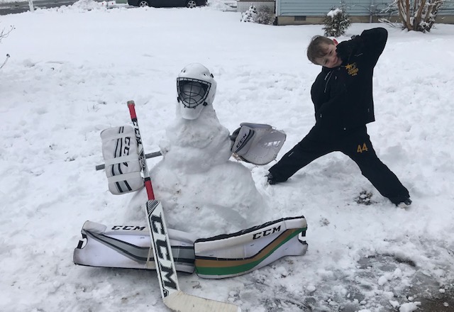 Tanner Everett and Snowlie.