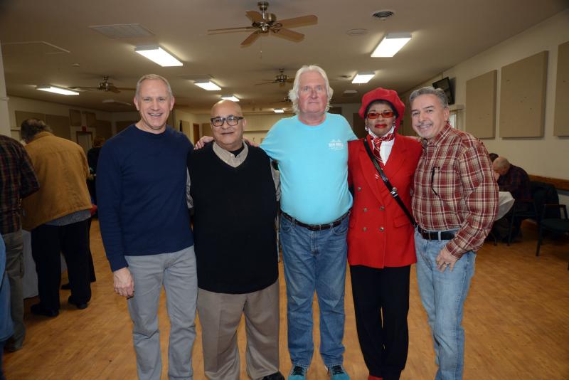 The Dunnings and their sponsors gather for a photo during the event. Shown are sponsor Tony Forrest, Ken Dunning, sponsor Nick Edge, the Rev. Dale Dunning and sponsor Glyn Edwards. Just Sooup fundraiser