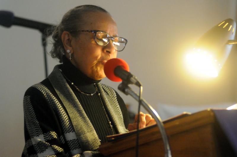 Sister Francene Joseph reads from Proverbs 31, in which Lemuel's mother advises him about how a virtuous king should reign, as well as detailing the attributes of a virtuous wife or ideal woman. Mt Calvary Women’s Month
