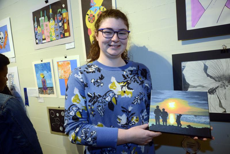 Evie Criswell from Cape Henlopen High School received a pre-college scholarship to Delaware College of Art and Design. This award allows students to attend a two-week course of art instruction. Young at Art