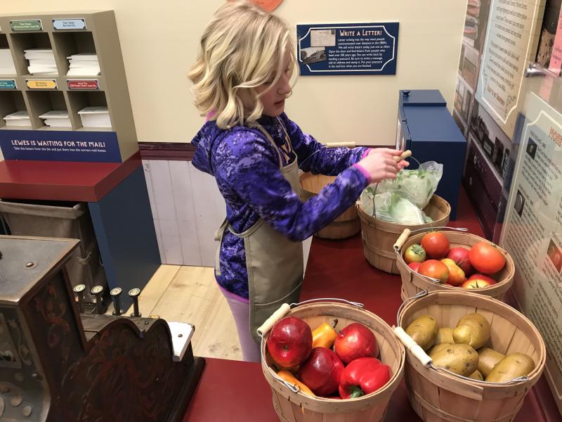 Jenna Chambers is a shopkeeper in the museum’s general store modeled after a store in the Lewes Historical Society complex.