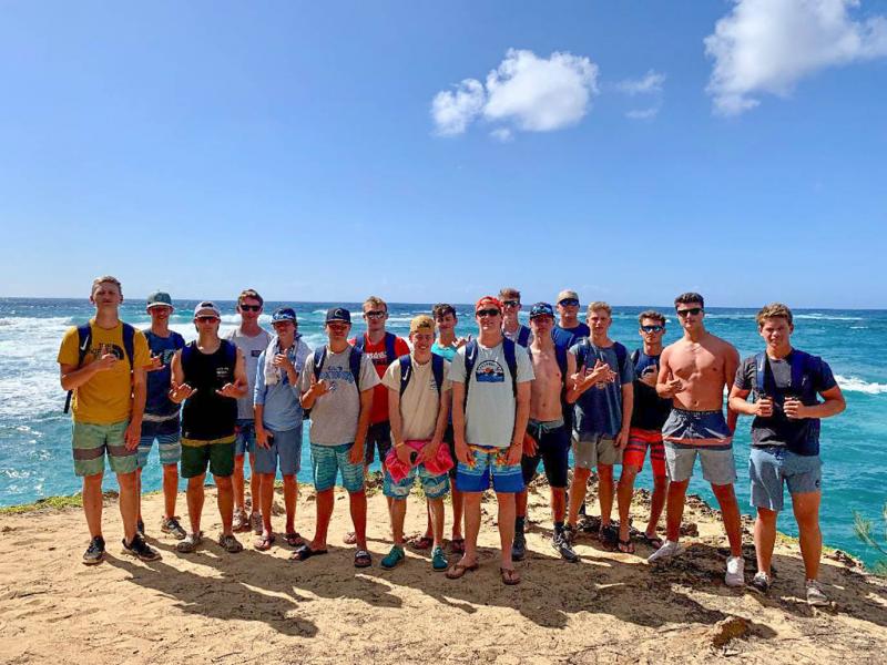 Cape players enjoy some downtime.