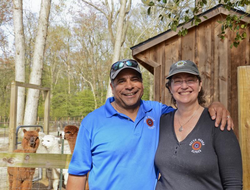 Jose Palma and Liz Ferguson are happy and at home on their farmette in Selbyville. DENY HOWETH PHOTOS
