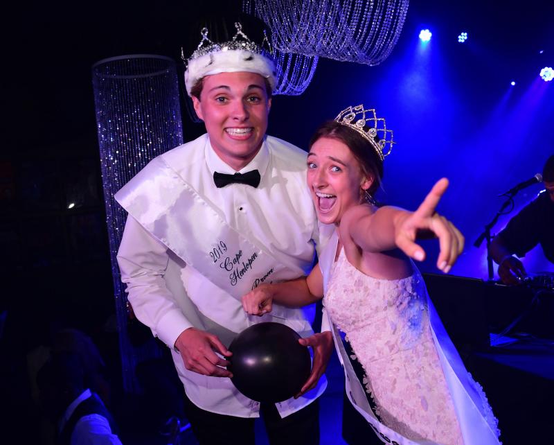 Cape Prom King Ryan Bixler and Queen Leah Marsh did their celebratory dance on the stage to the Nicki Minaj song “What You Know About Me.”