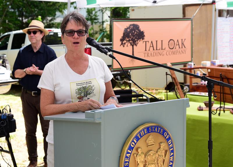 Rehoboth Beach Farmers Market Manager Patricia Coluzzi welcomes shoppers and tells of the market’s importance.