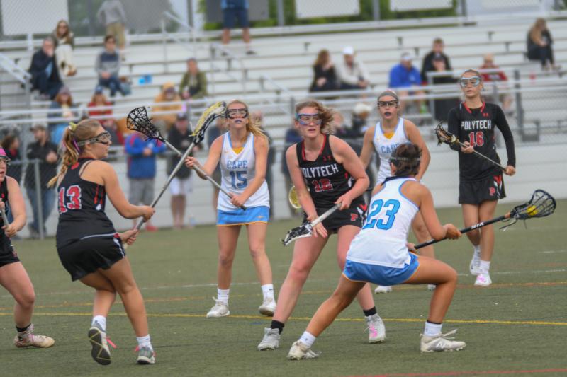 Chloe Schaeffer looks for a cutter.