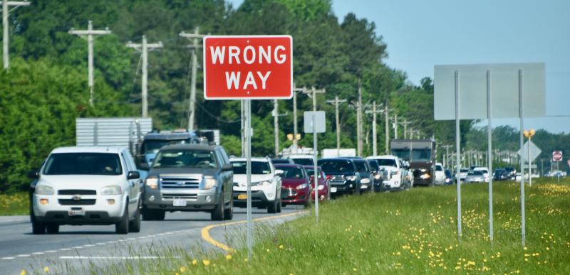 Traffic backs up at the Route 1-Route 16 light at the start of the Memorial Day traffic push. Long-term and short-term projects are planned for busy Route 1.