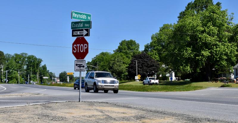 Among the short-term Route 1 improvements is removal of this crossover at Reynolds Road north of the Route 16 intersection.