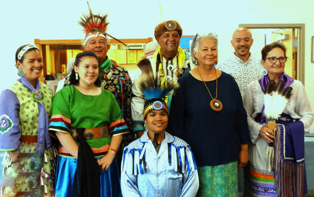 Rogation Sunday participants from the Nanticoke Indian Tribe are in back (l-r) Adrienne Harmon, Mike Harmon, Herman Jackson and Brett Jackson. In the middle are Cheyenne Wright, Chief Natosha Carmine and Ragghi Calentine. In front is Matthew Harmon. SUBMITTED PHOTOS