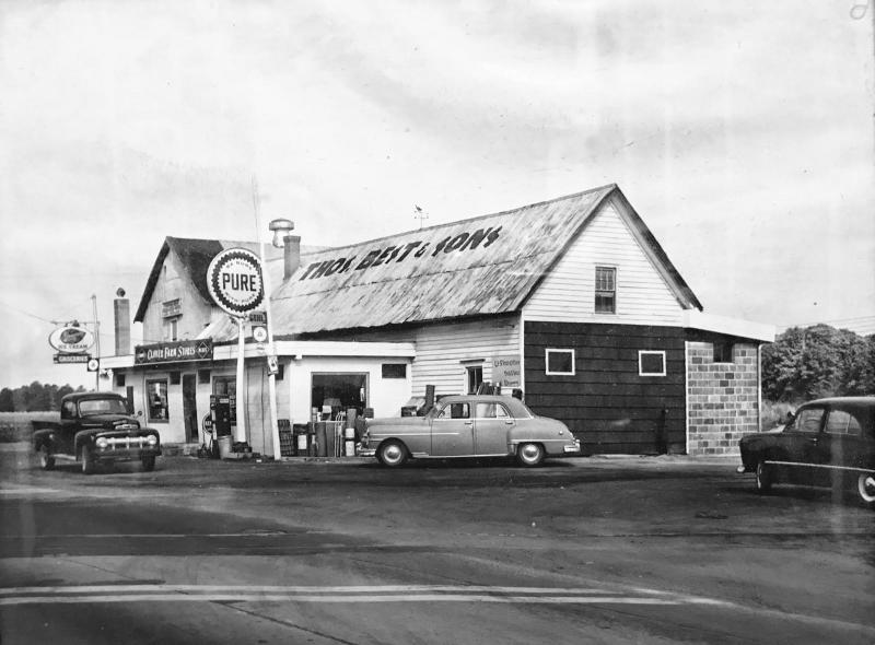 This photograph from around 1950 shows the original Thomas Best & Sons general store at the corner of Route 14 - now Nassau Road - and New Road in downtown Nassau. The next photograph shows the same structure as it stands today, home to Old World Breads, Beach Time Distilling and Jeanine O’Donnell State Farm Insurance. PHOTO COURTESY OF BEST FAMILY