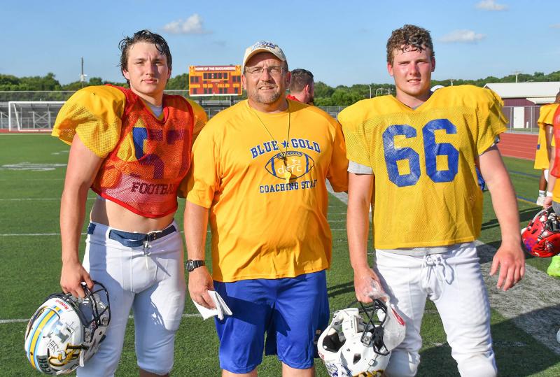 Representing Cape Henlopen are (l-r) Pat Tkach, his father and Cape assistant coach Mike and Austin Mendes. DAN COOK PHOTOS