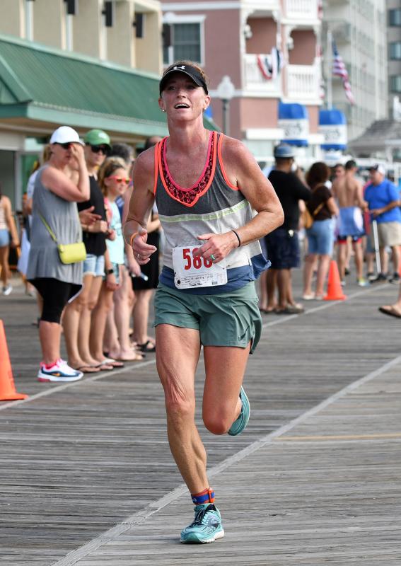 Jenn Cawthern of Lewes finished second in the female team competition in 38:26.