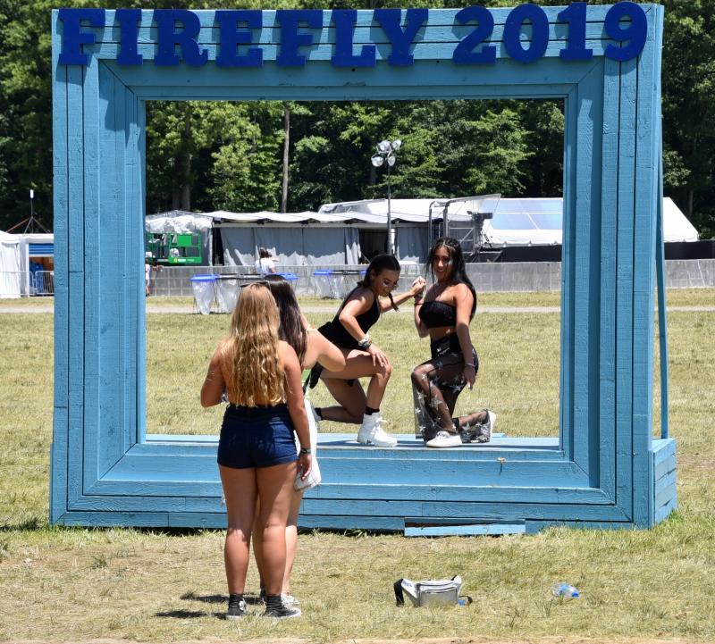 Most people attending the festival stopped at some point to take a photo using the Firefly 2019 frame.