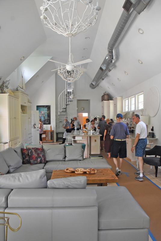 Guests were led through the pool house cottage of Neil Shister and Cait Clarke for some refreshments.