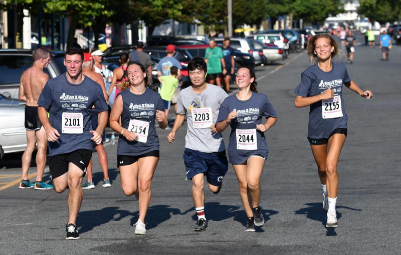 Finishing up together are friends and family (l-r) Frank Merlino, Riley Shields, Lohgan Kline, Maggie Due and Logan Shuttleworth.