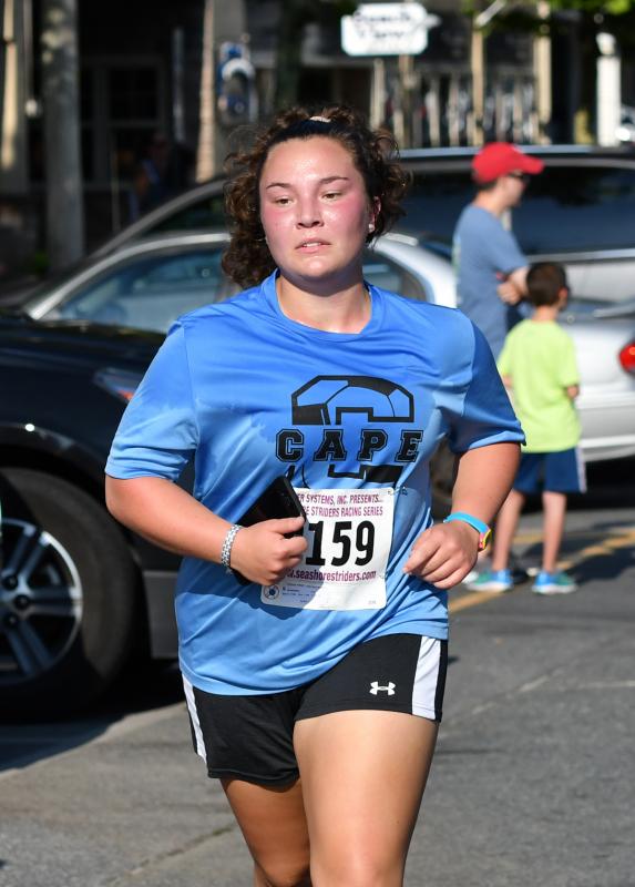 Cape all-star soccer goalie Lucy Siranides posts a time of 42:01.