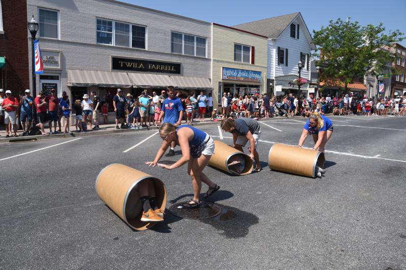 Second Street is closed for the Independence Day Old Fashioned Children’s Games, which also include a few games for adults.