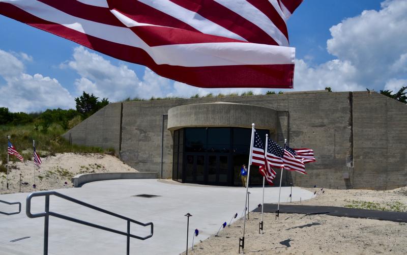 A concrete pad suitable for events, and glass doors and windows have been added to the front of the north gun battery at Fort Miles Museum. RON MACARTHUR PHOTOS