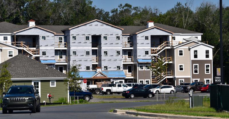Development in the area of the Route 24-Route 5-Long Neck Road intersection includes Carillon Woods, a new apartment complex.