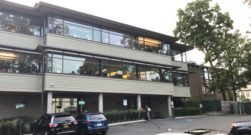 What a difference a century or two can make. This is the back side of the complex of buildings that include the Nyack library. Any votes?