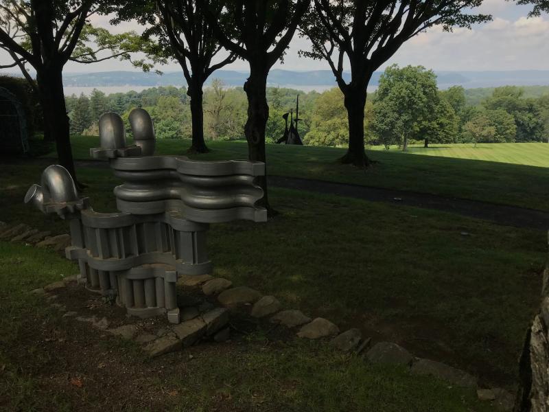 This photo and the next show three different Calder sculptures placed in the lawn that overlooks the Hudson.