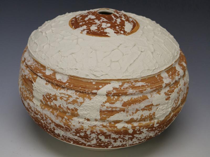 “White Terrain Shouldered Spun Vessel,” clay, Martie Geiger-Ho.