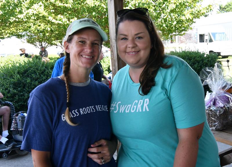 GRR Executive Director and founder Karli Crenshaw, left, and GRR board pesident Reinie Thompson share a moment at the event.