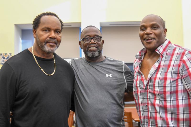 Hertford Gibbs, Vincent Daniels and Nolan Hazzard were Cape’s linebackers from the 1979 state championship team.