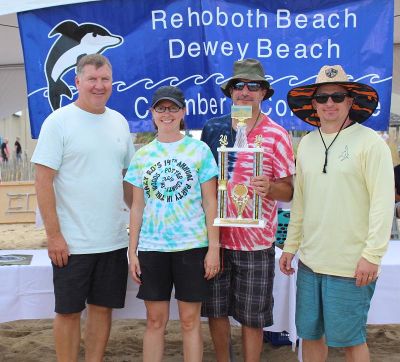 Picture are (l-r) Steve Montgomery, RBDBCC chairman of the board, Emily Chimics, David Devitry and Justin Chimics. SUBMITTED PHOTO