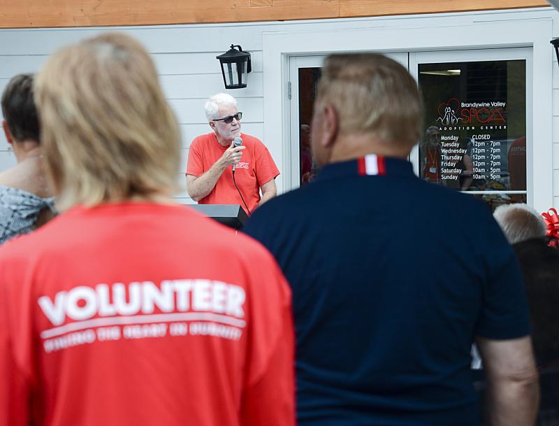 Richard Byrne, Rehoboth commissioner and former SPCA board member, talks about his memories of volunteering at the center for 10 years. “These facilities deserve our support,” he said.