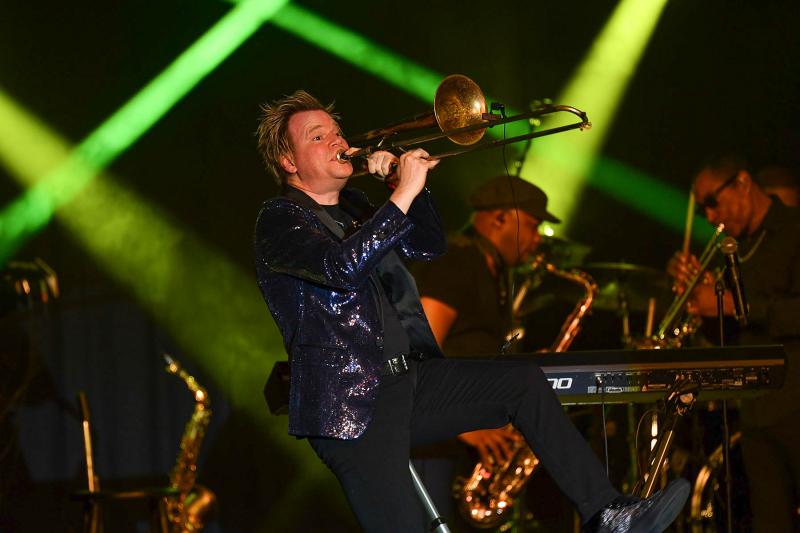 Brian Culbertson is not only known for his keyboard music, but his brass instrumentals have won numerous awards. DAN COOK PHOTO