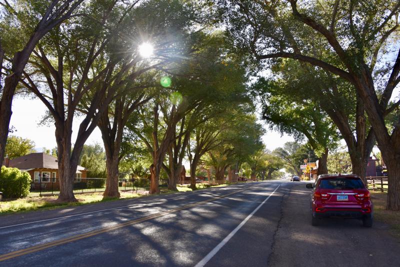 Torrey’s wide main street is typical for western towns, even those with a population less than 200 people.
