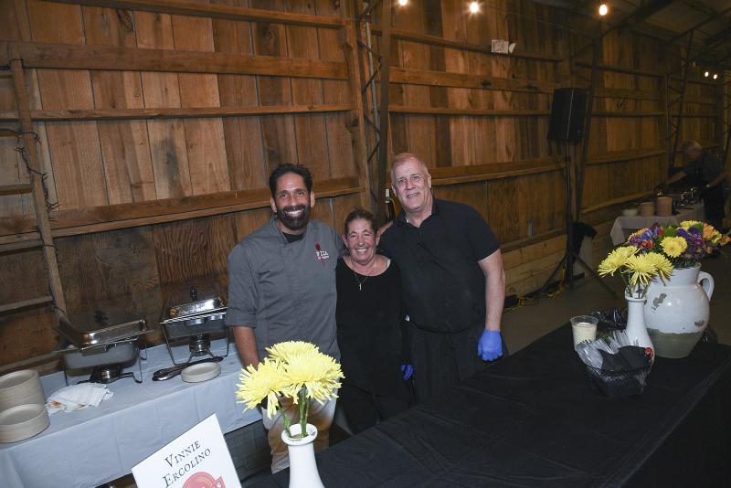 Two Meatballs prepared what else? A perfect meatball. Shown are (l-r) Vinnie and Linda Ercolino, and R.J. Willoughby.