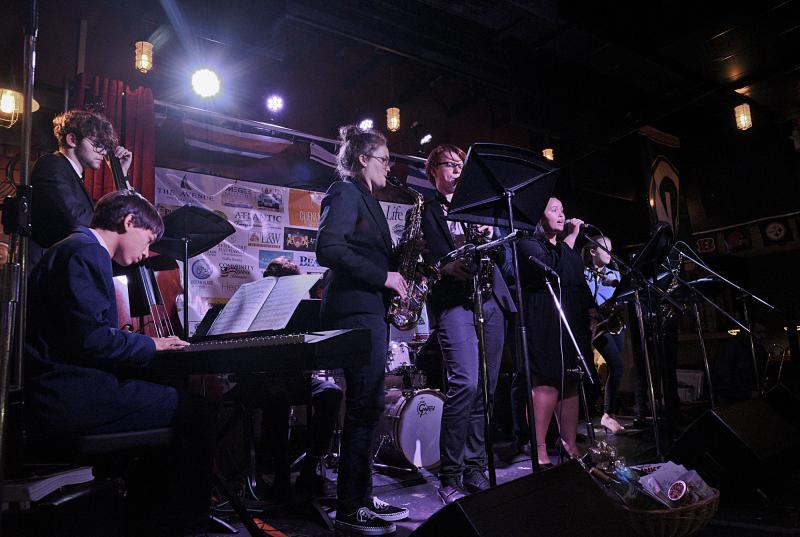 Cape High School students play jazz tunes to a full house at Bethany Blues Oct. 16. DENY HOWETH PHOTO