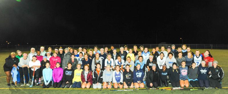 A total of 80 players on eight teams played for 90 minutes at the annual Cape field hockey alumni games. DAVE FREDERICK PHOTOS