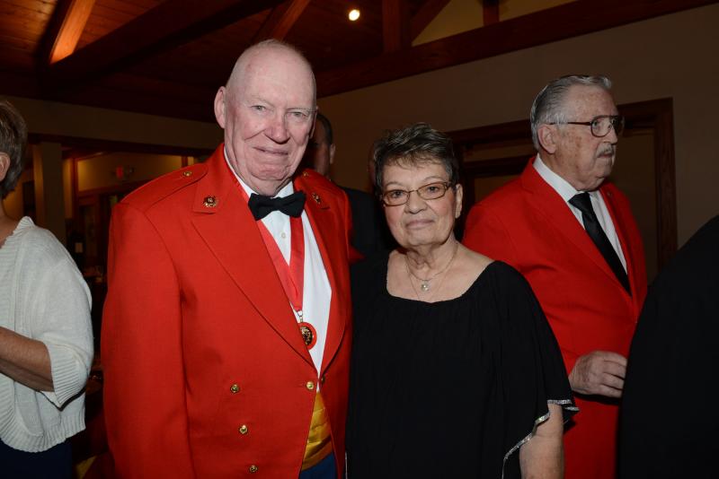 Detachment 704 Past Sr. Vice Commandant Dick Mansfield and his wife Rose take a moment for a photo. Marines Celebrate 244th Birthday