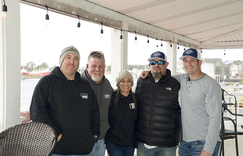 The owners of the Wheelhouse and friends of Darin McMahon got together to throw this fundraising event. Shown are (l-r) Chris Jacona, Clint Fluharty, Shondelle Graulich, event coordinator, Anthony Jacona and Tommy Engel.