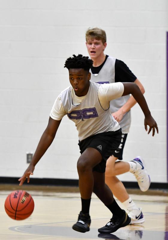 Royals guard Jeremiah Hannah leads a fast break.
