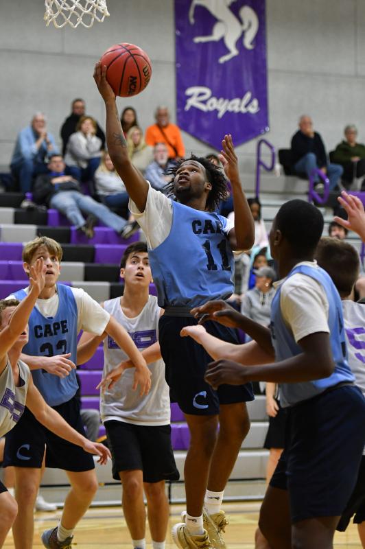 Cape senior Sh'Kai Chandler lays one in.