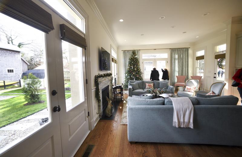 This newly renovated Kings Highway home has an open concept gathering area with large windows lighting the space with natural light.